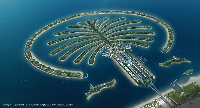 Lấy cảm hứng thiết kế từ đảo cọ kỳ vĩ ở Dubai