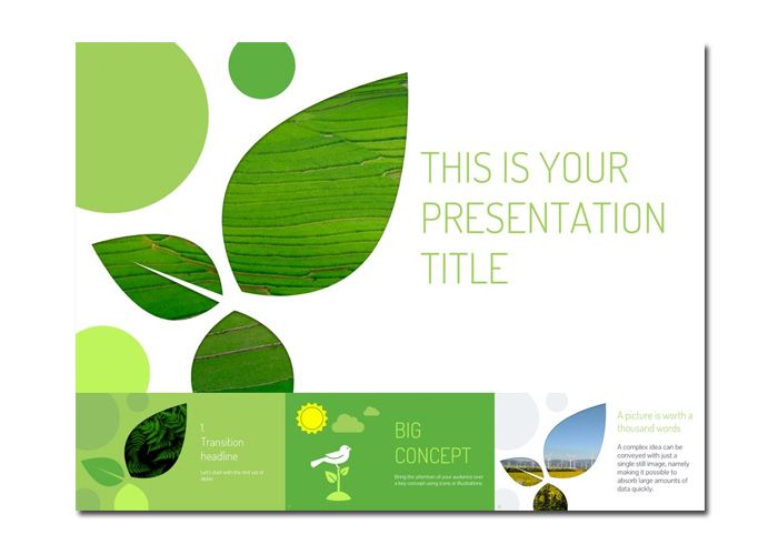 Theme Powerpoint template phong cách thiên nhiên